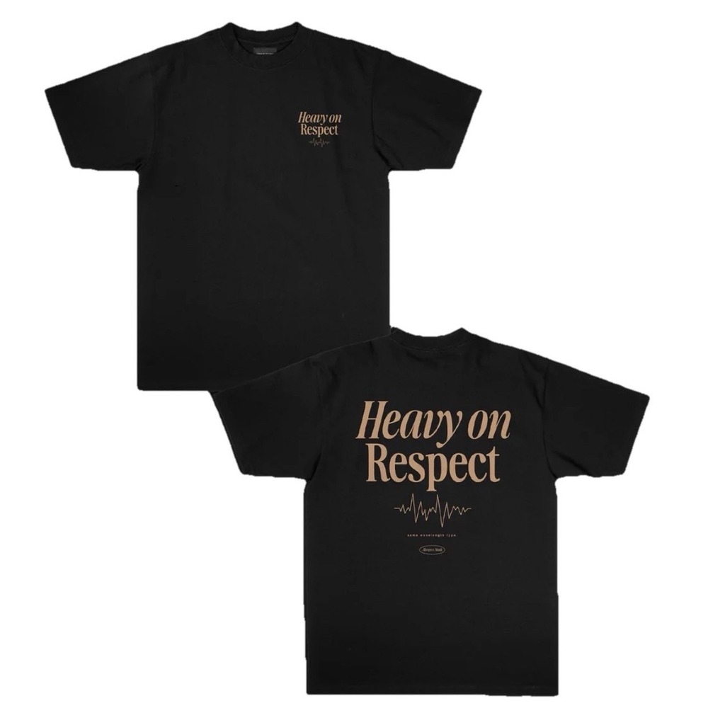 Train of Thought LA Heavy On Respect Graphic T Shirt Mens Small Black Streetwear